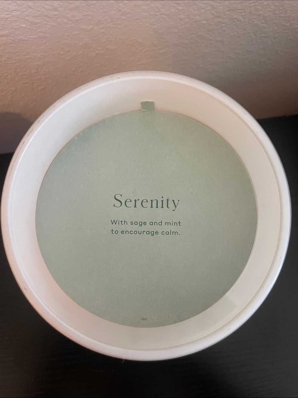 Serenity Sage & Mint Candle — White and Mint